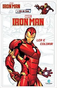 Homem de Ferro - Ler e colorir com Giz 