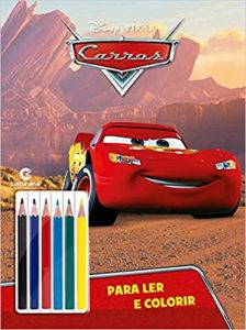 Carros ler e colorir com lápis