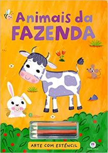 Animais da fazenda - arte com estencil