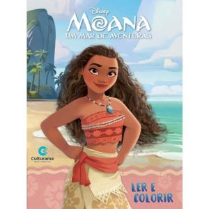 Moana - Ler E Colorir Com Giz