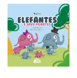 Elefante e seus filhotes